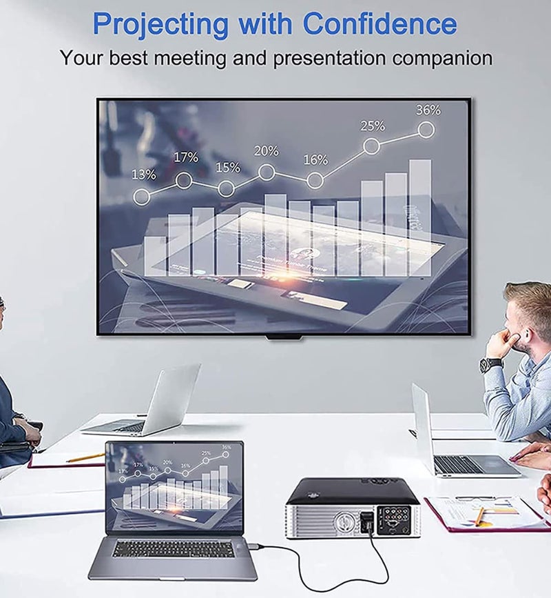 QCEs USB C to HDMI Cable, USB-C to HDMI Adapter Cable 6Ft 4K60Hz Video Output to TV/Monitor/Mini Projector, Thunderbolt 4 to HDMI Compatible with iPhone 17 16 15, MacBook Pro, iPad, Galaxy S24 - Image 5
